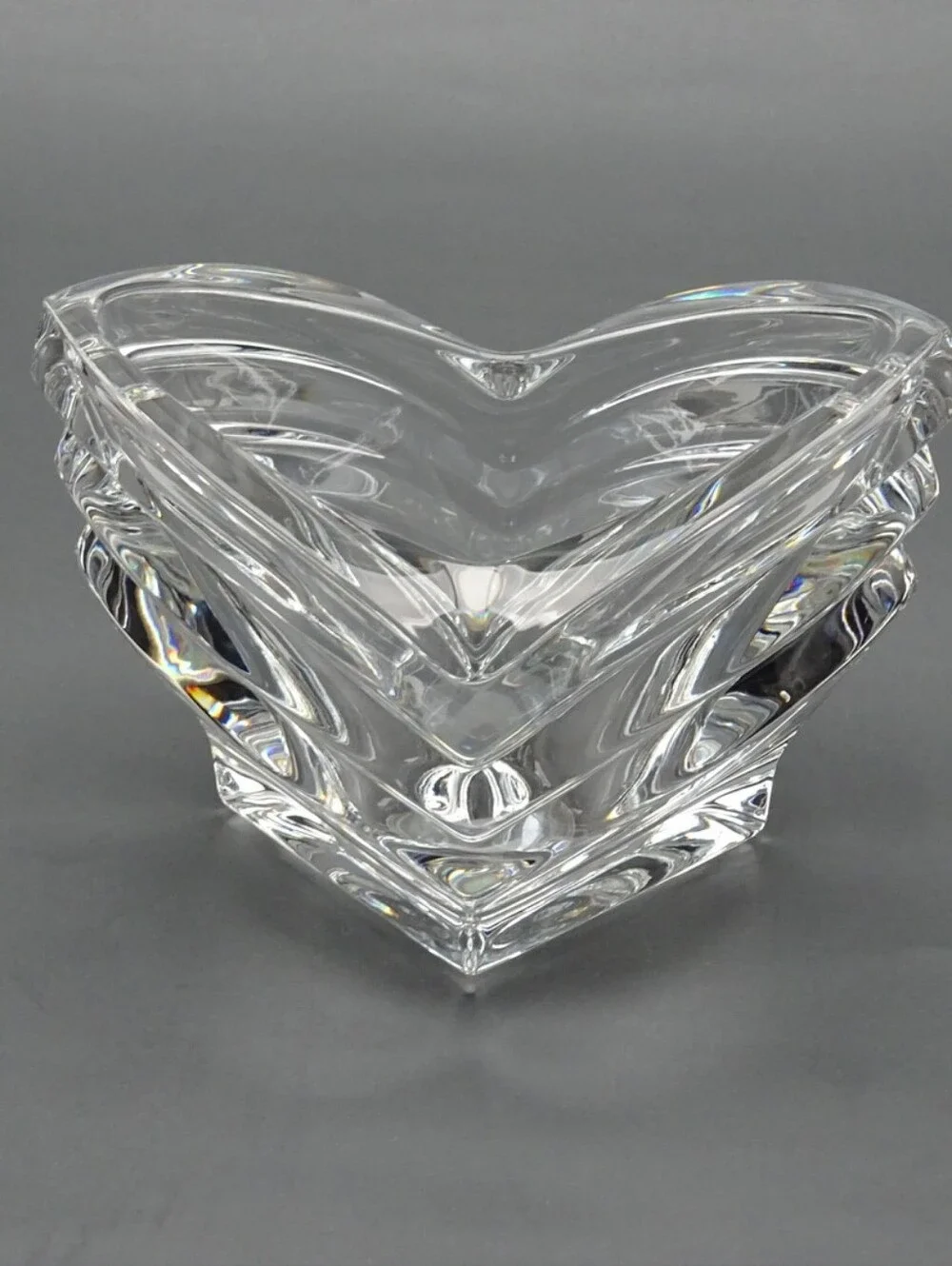 Vintage Mikasa Crystal Art Deco Votive Candle Holder/Trinket Dish - Germany